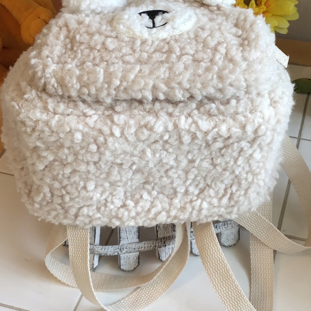 Faux Fur Bear Face Mini Backpack/Purse (#4) - Picture 7 of 7
